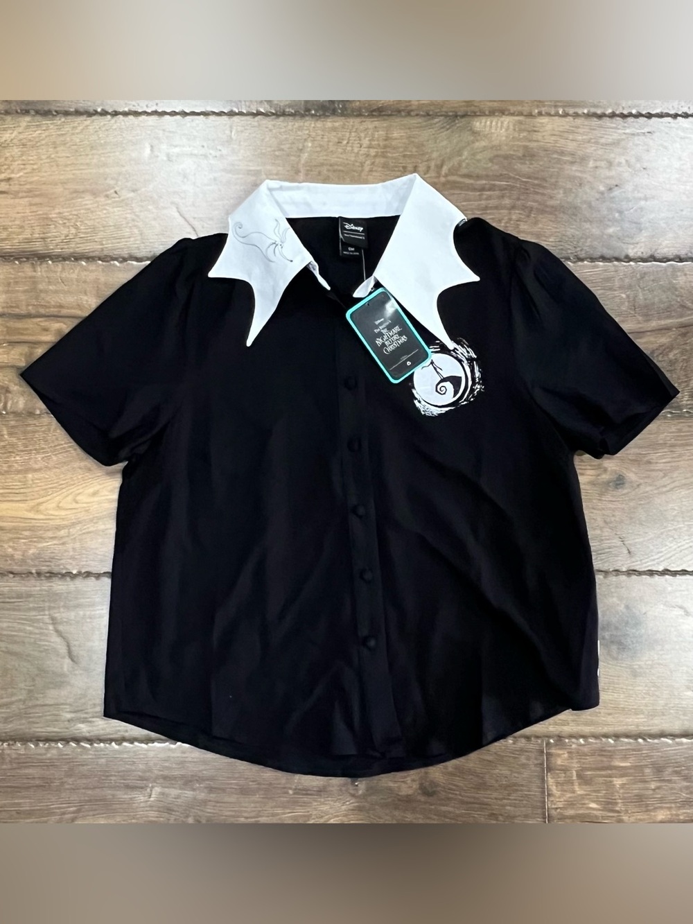 Disney Nightmare Before Christmas Jack collared shirt small NWT